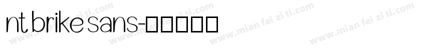 nt brike sans字体转换